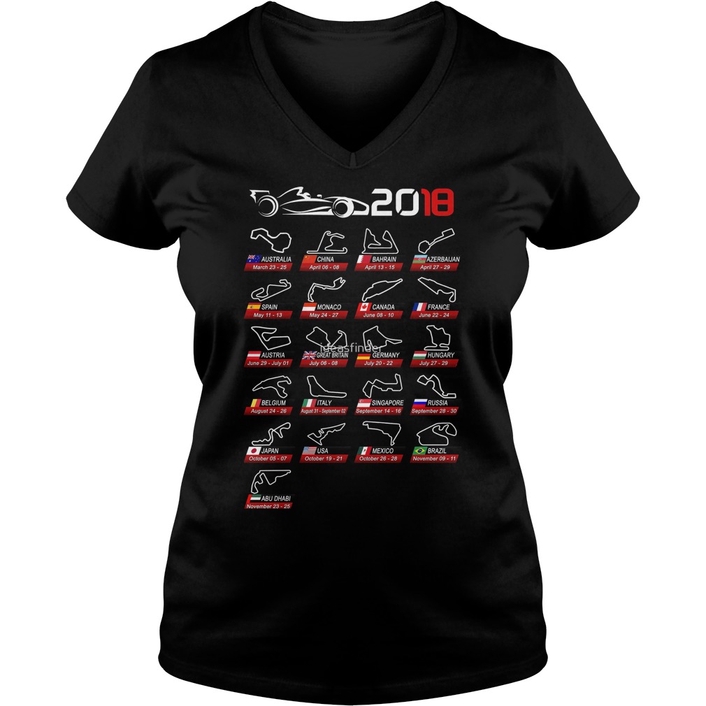 Calendar F1 2018 Circuits Sport Vneck