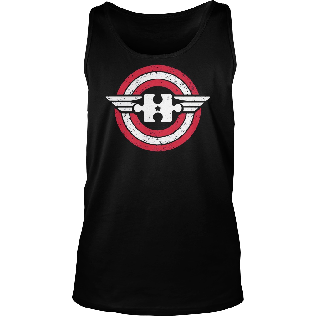 Captain Autism Awareness Tank Top
