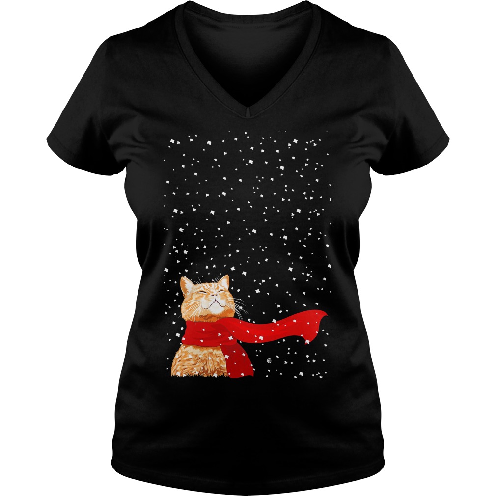 Cat Snow V Neck