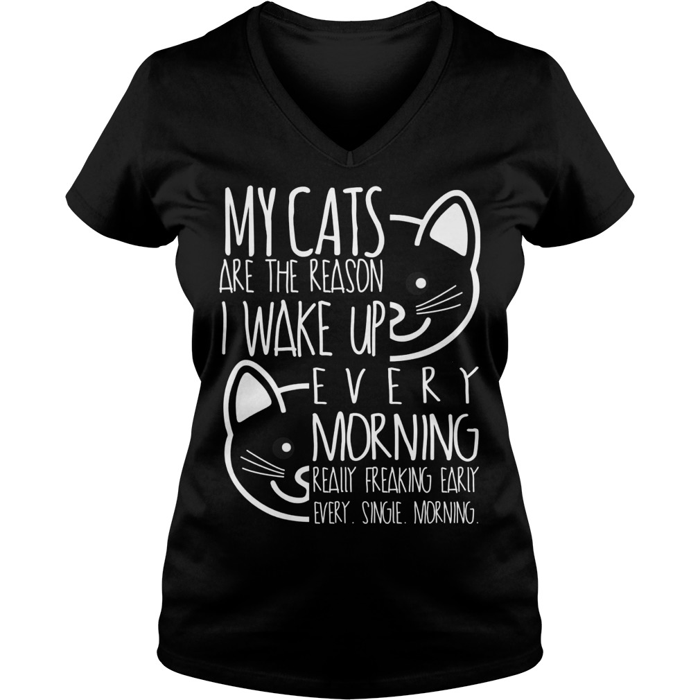 Cats Reason Wake Every Morning Vneck