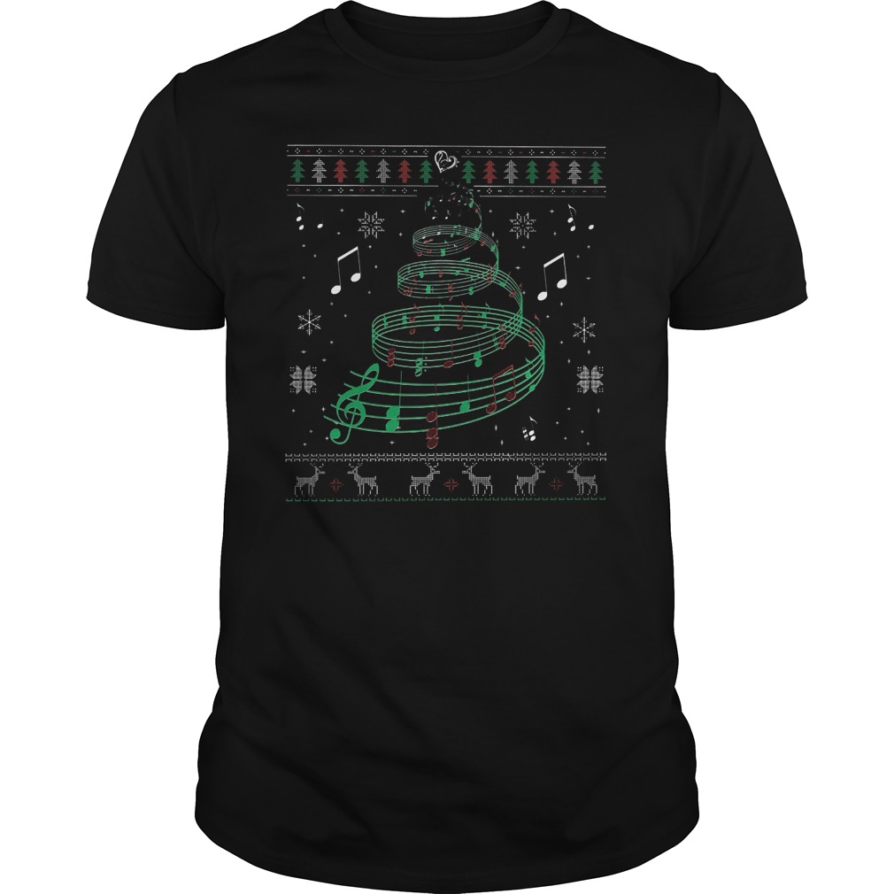 Christmas Melody Staves Guys Tee