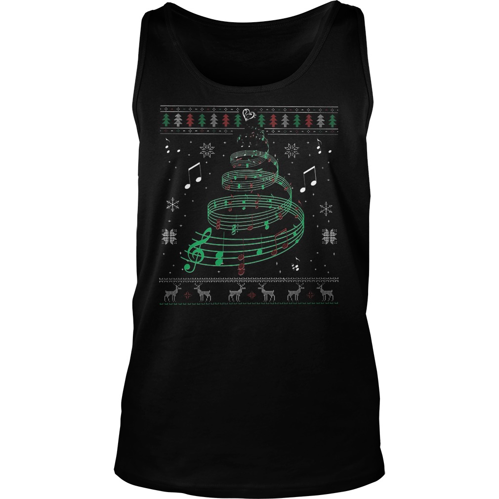 Christmas Melody Staves Tank Top