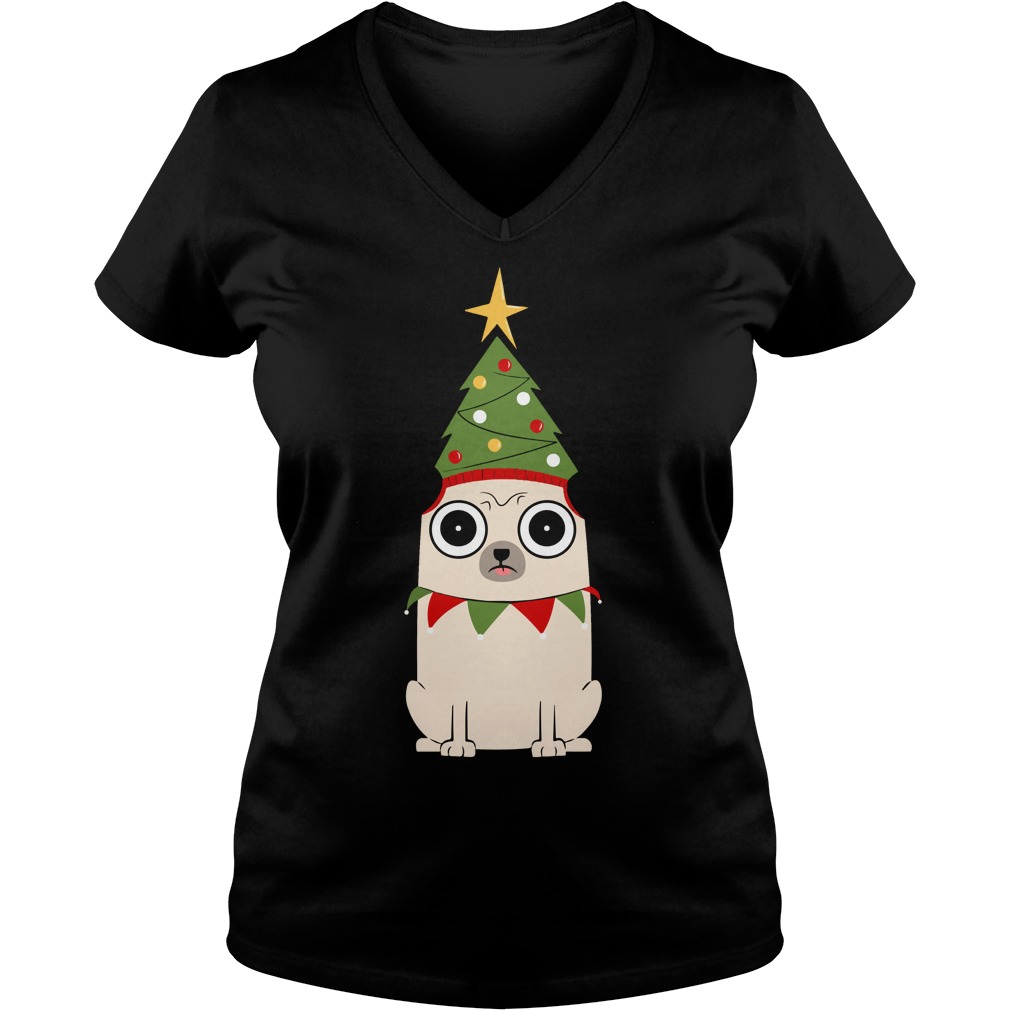 Christmas Pugs Sake V Neck