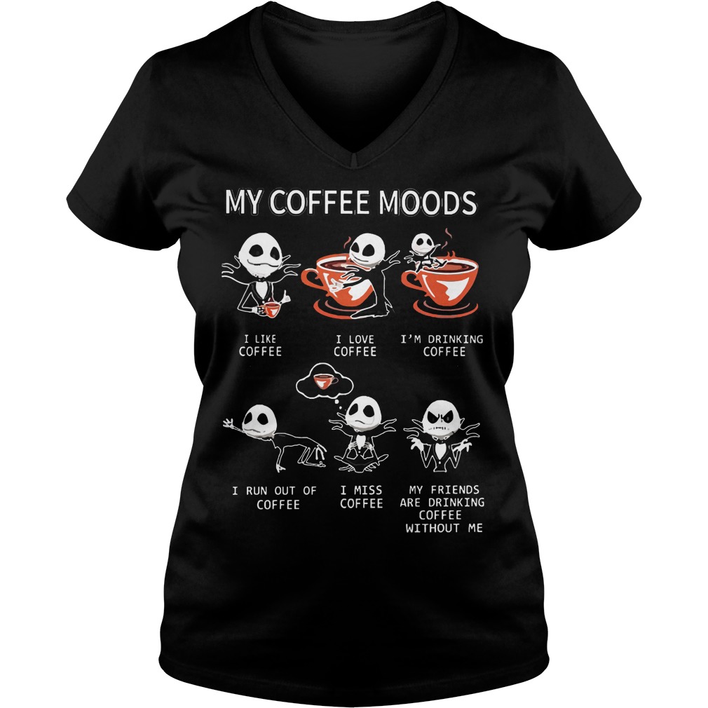 Coffee Moods Jack Skeleton V Neck