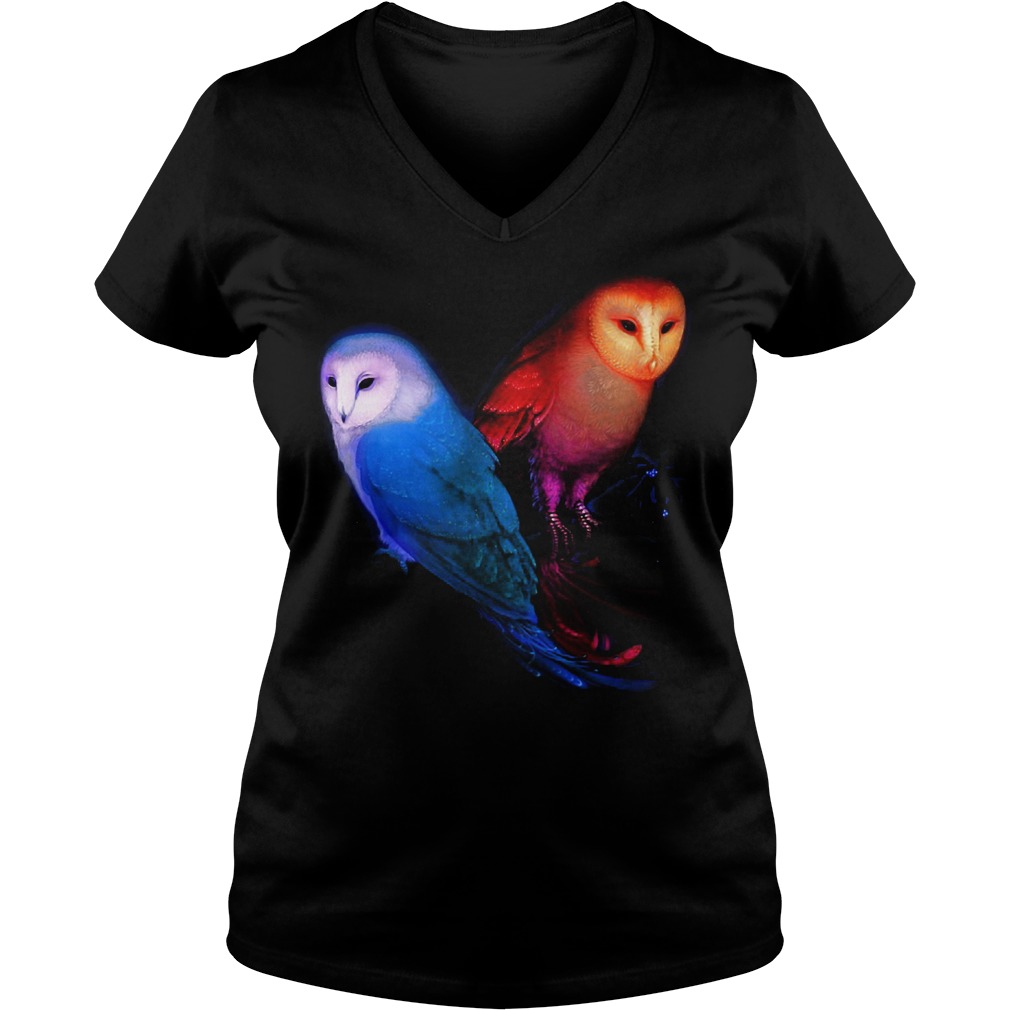 Couple Owl V Neck