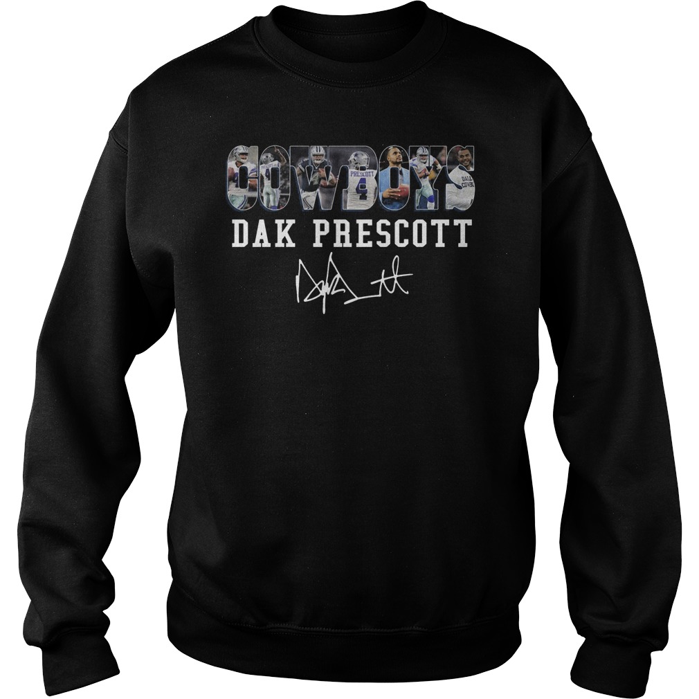 Cowboys Dak Prescott Signed Sweat Shirt