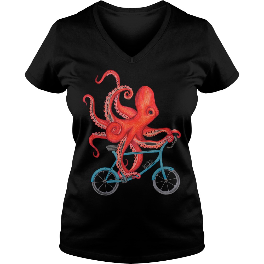 Cycling Octopus V Neck