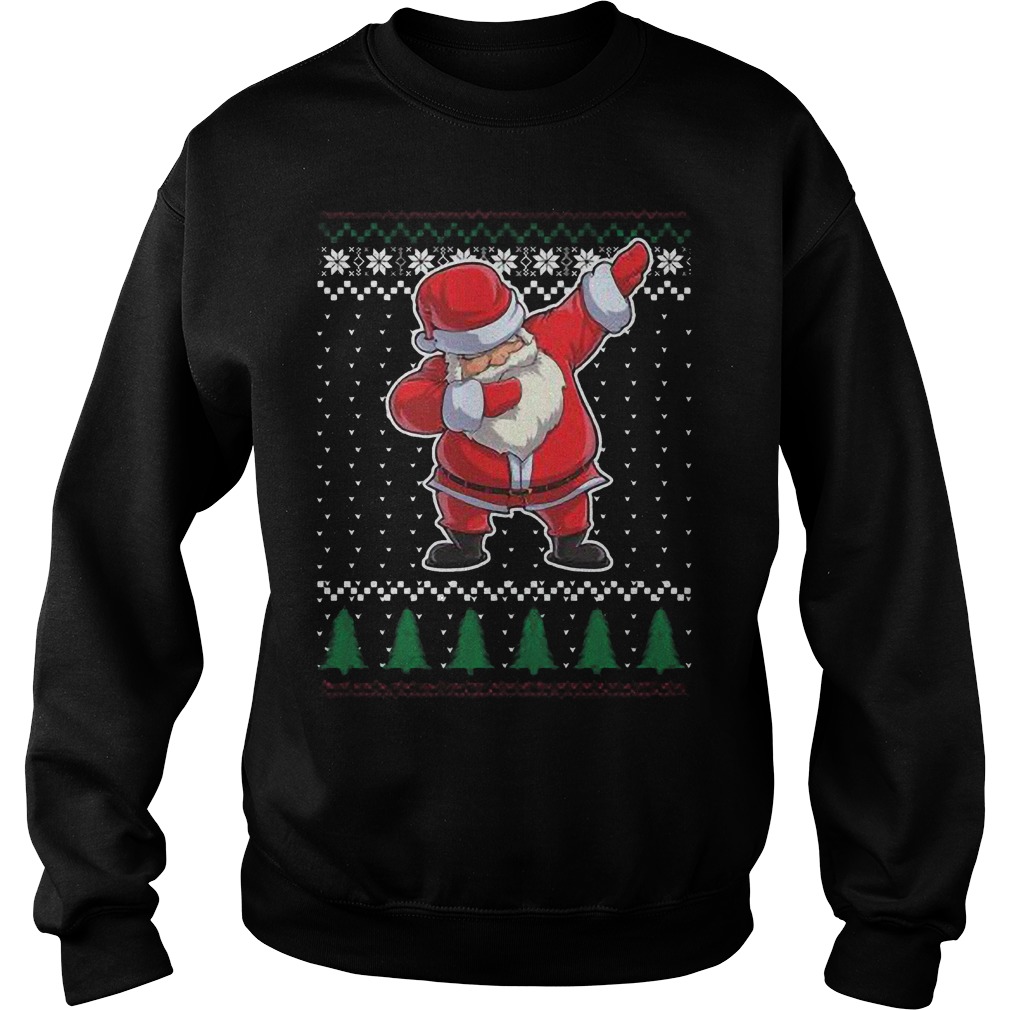 Dabbing Santa Lacrosse Ugly Christmas Sweater