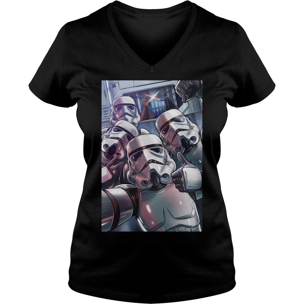 Darth Vader Stormtrooper Selfie Vneck