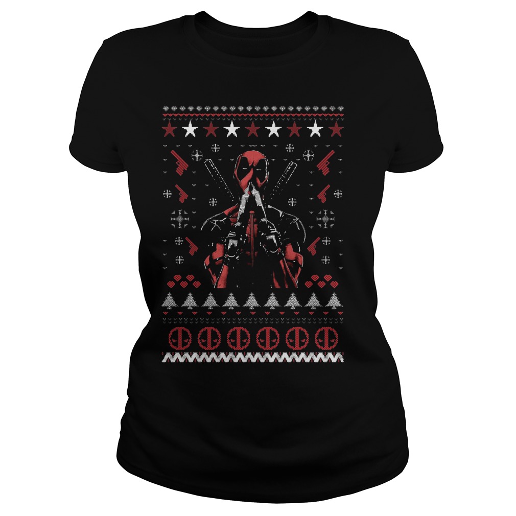 Deadpool Christmas Gifts Enjoy Xmas Ladies Tee