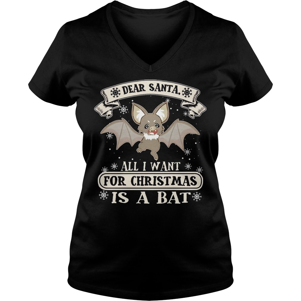 Dear Santa Want Christmas Bat V Neck