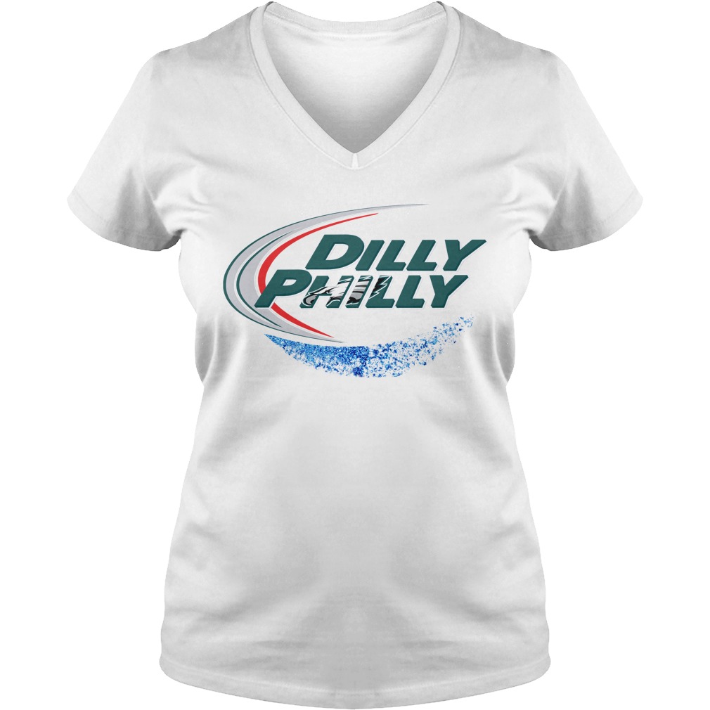 Dilly Philly Eagles Fan Ladies V Neck