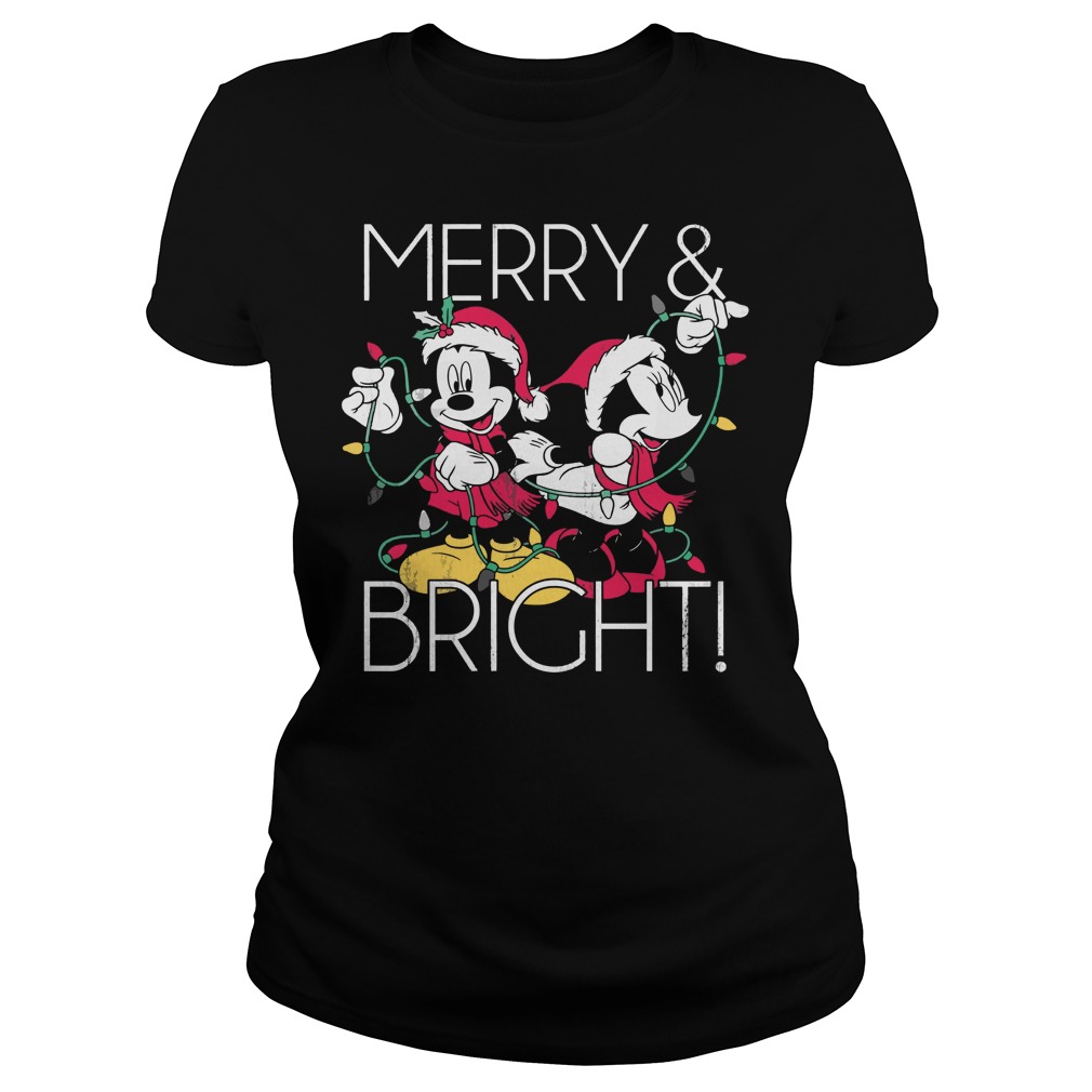 Disney Mickey Mouse Merry Bright Christmas Ladies