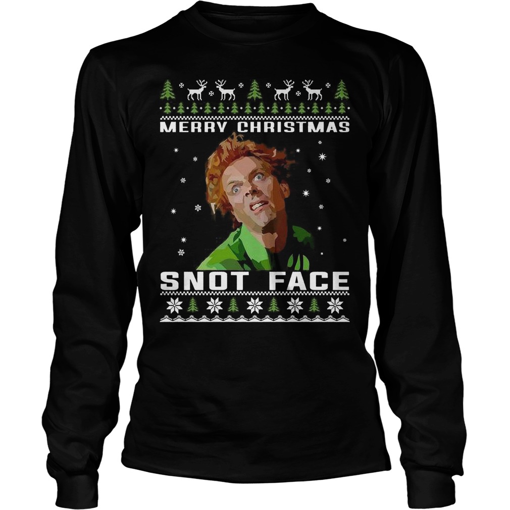 Drop Dead Fred Merry Christmas Snot Face Longsleeve Tee