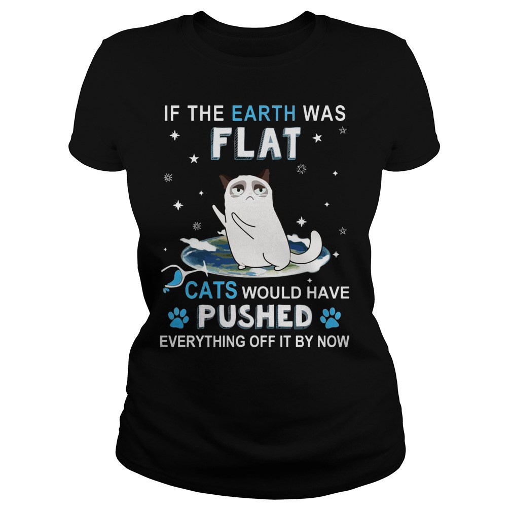 Earth Flat Cats Pushed Everything Off Now Ladies