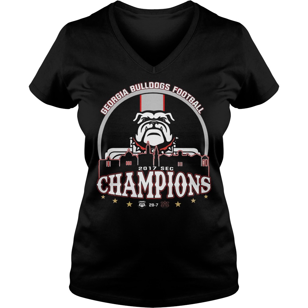 Georgia Bulldogs Football Champions 2017 Vneck
