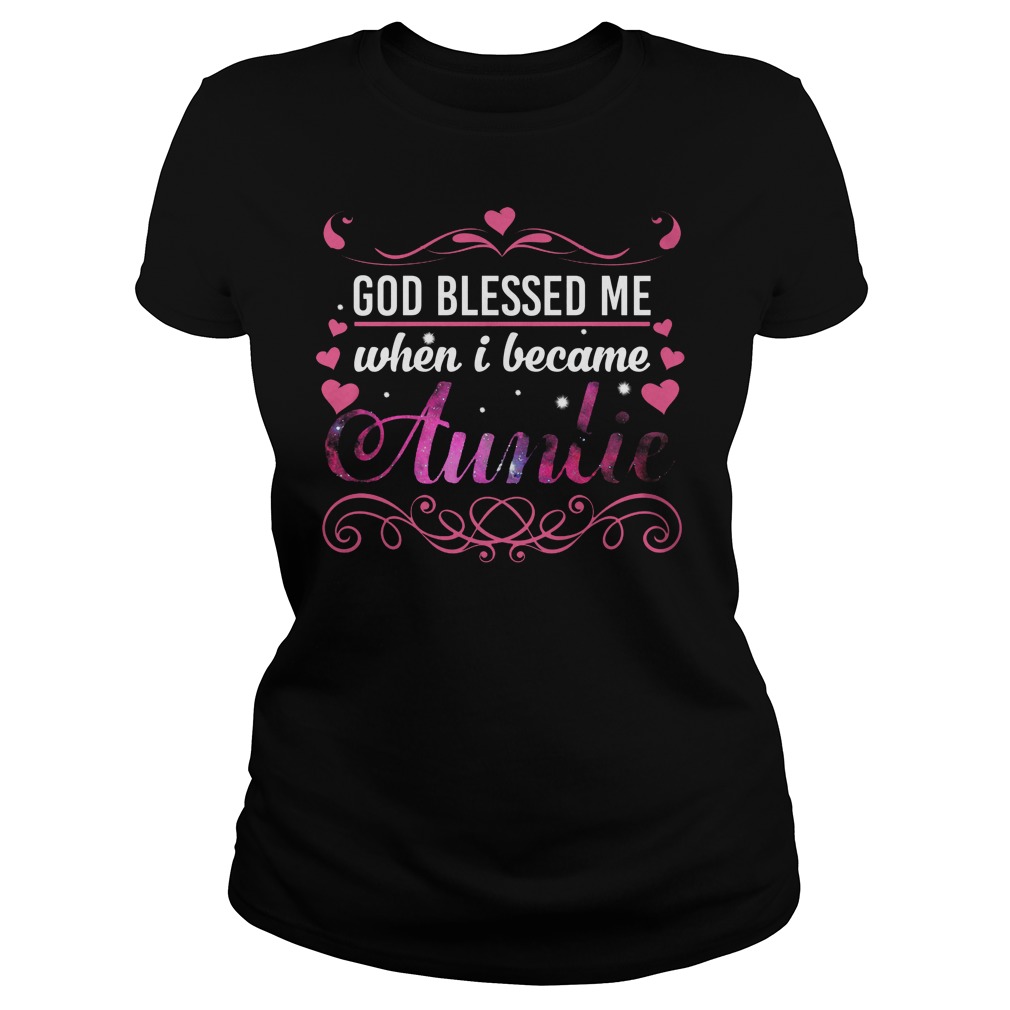 God Blessed Became Auntie Ladies Tee