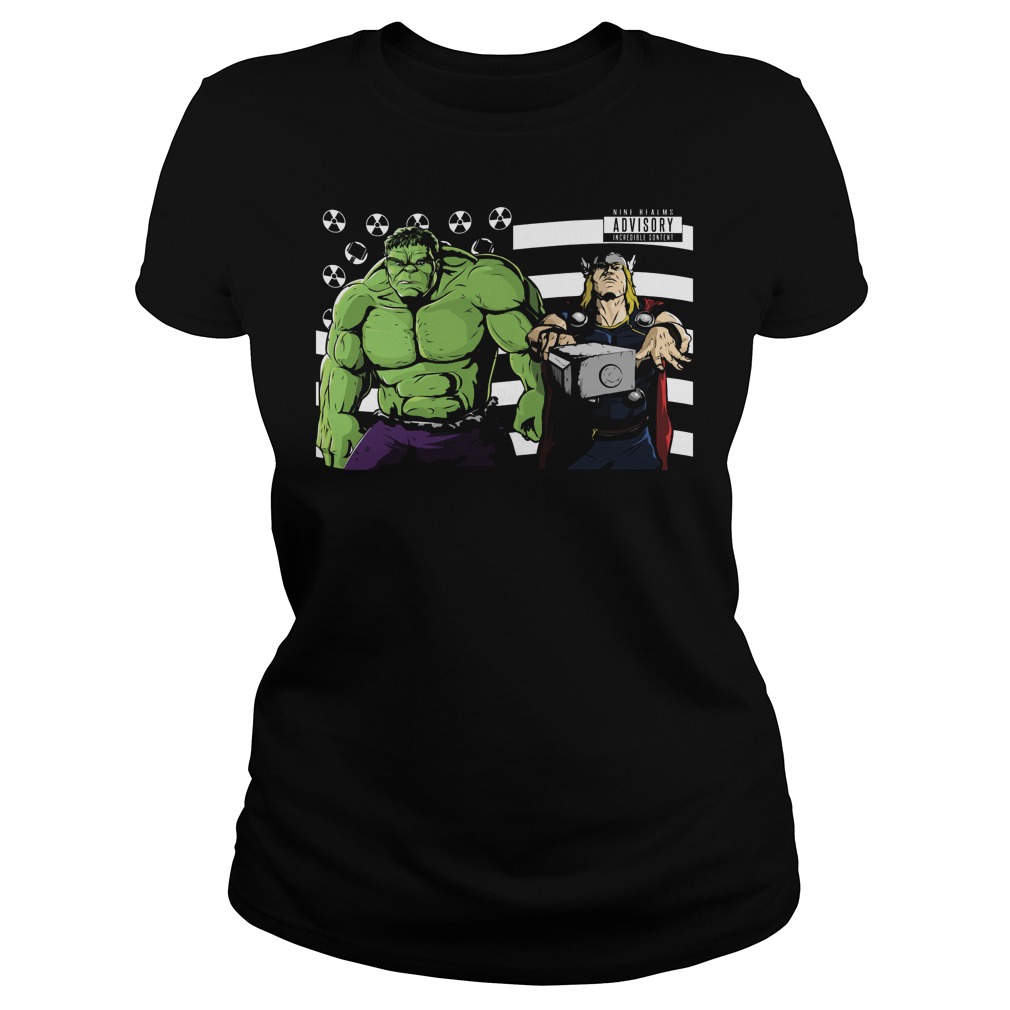 Hulk Thor Bombs Asgard Ladies Tee