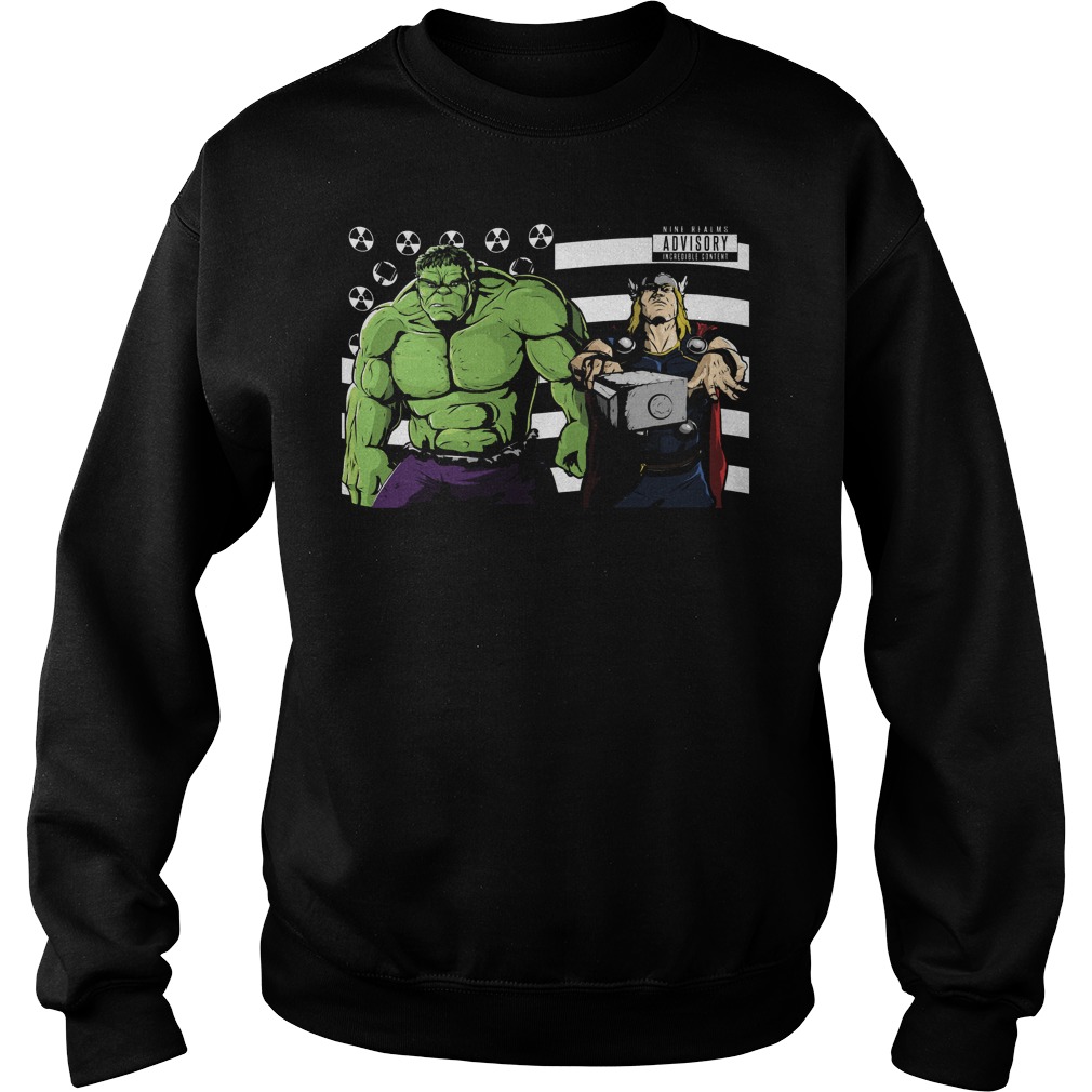 Hulk Thor Bombs Asgard Sweat Shirt