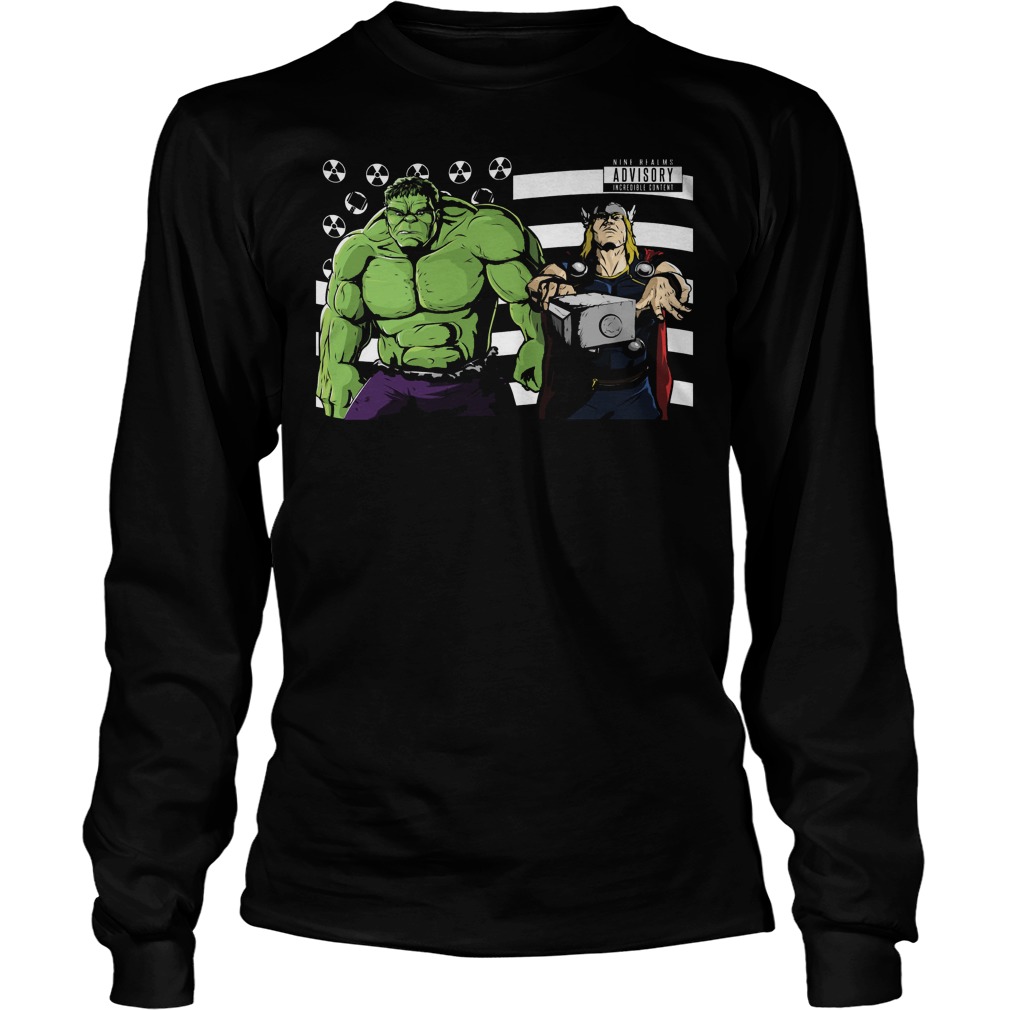 Hulk Thor Bombs Asgard Unisex Longsleeve Tee