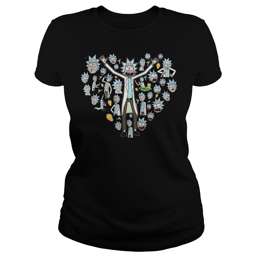 Hxh Rick Morty Heart Ladies Tee