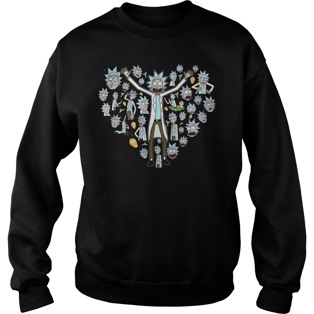 Hxh Rick Morty Heart Sweat Shirt