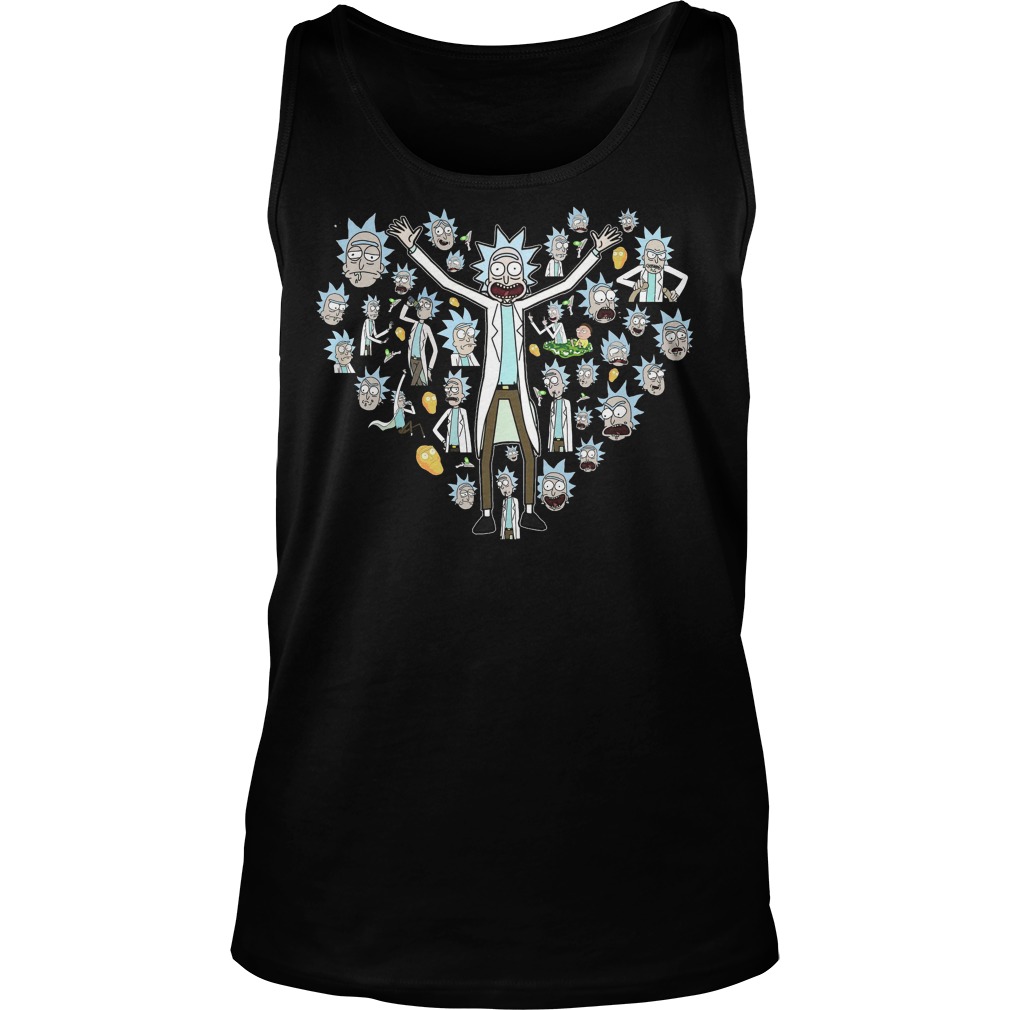 Hxh Rick Morty Heart Tank Top