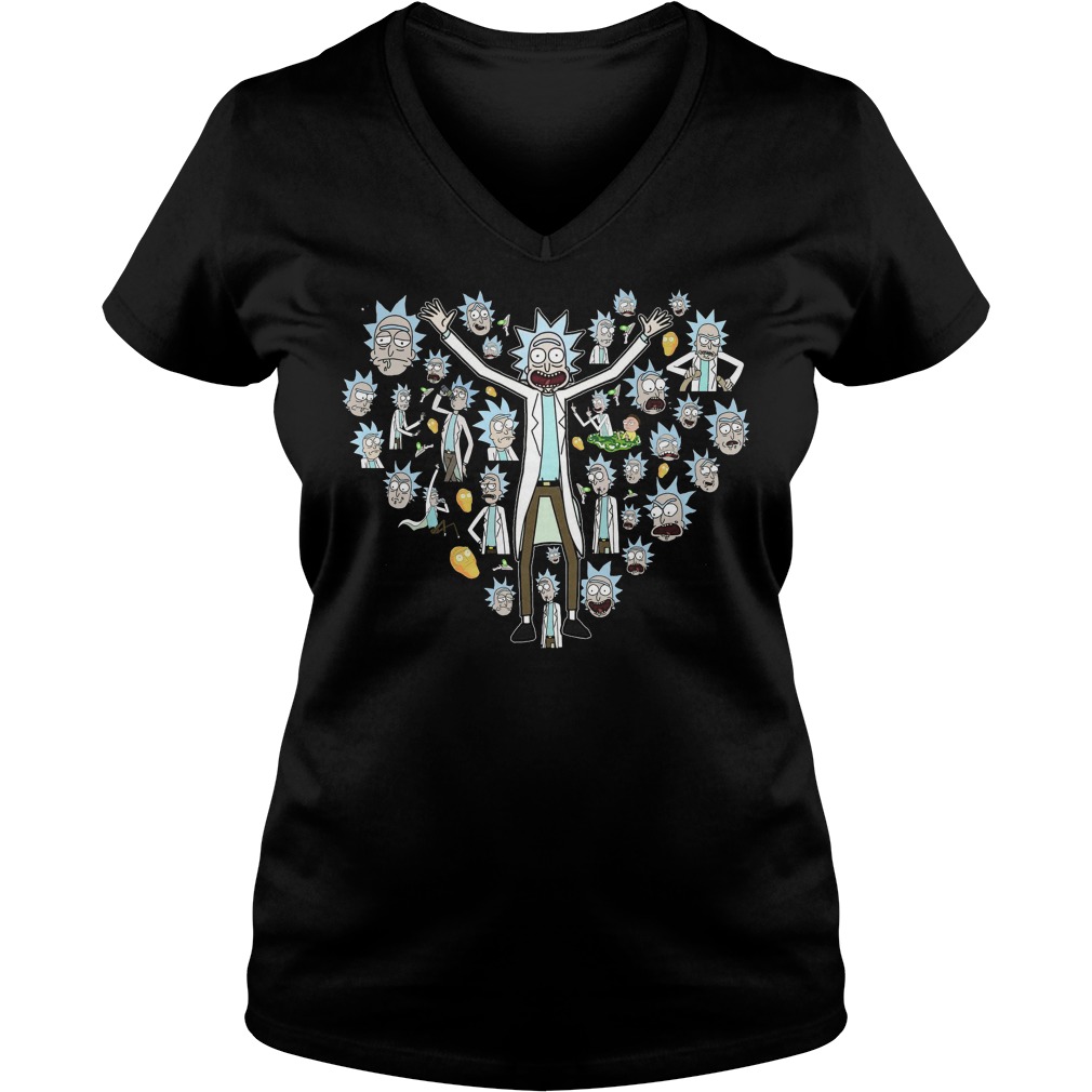 Hxh Rick Morty Heart V Neck