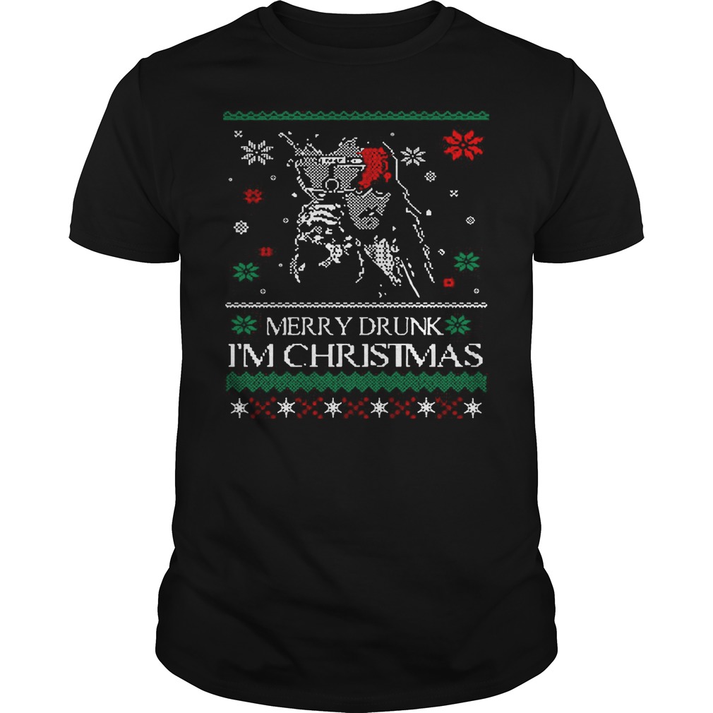 Jack Sparrow Merry Drunk Im Christmas Sweater Guys Tee