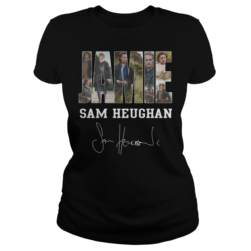 Jamie Sam Heughan Signed Ladies Tee