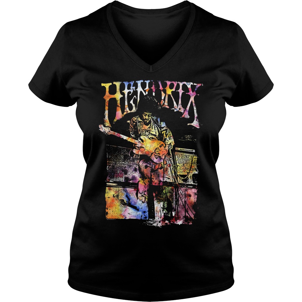 Jimi Hendrix Watercolor Hendrix Ladies V Neck