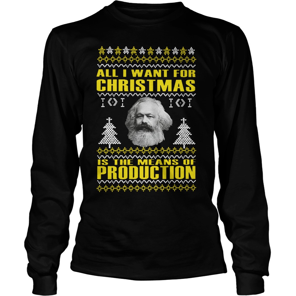 Karl Marx Want Christmas Means Production Longsleeve