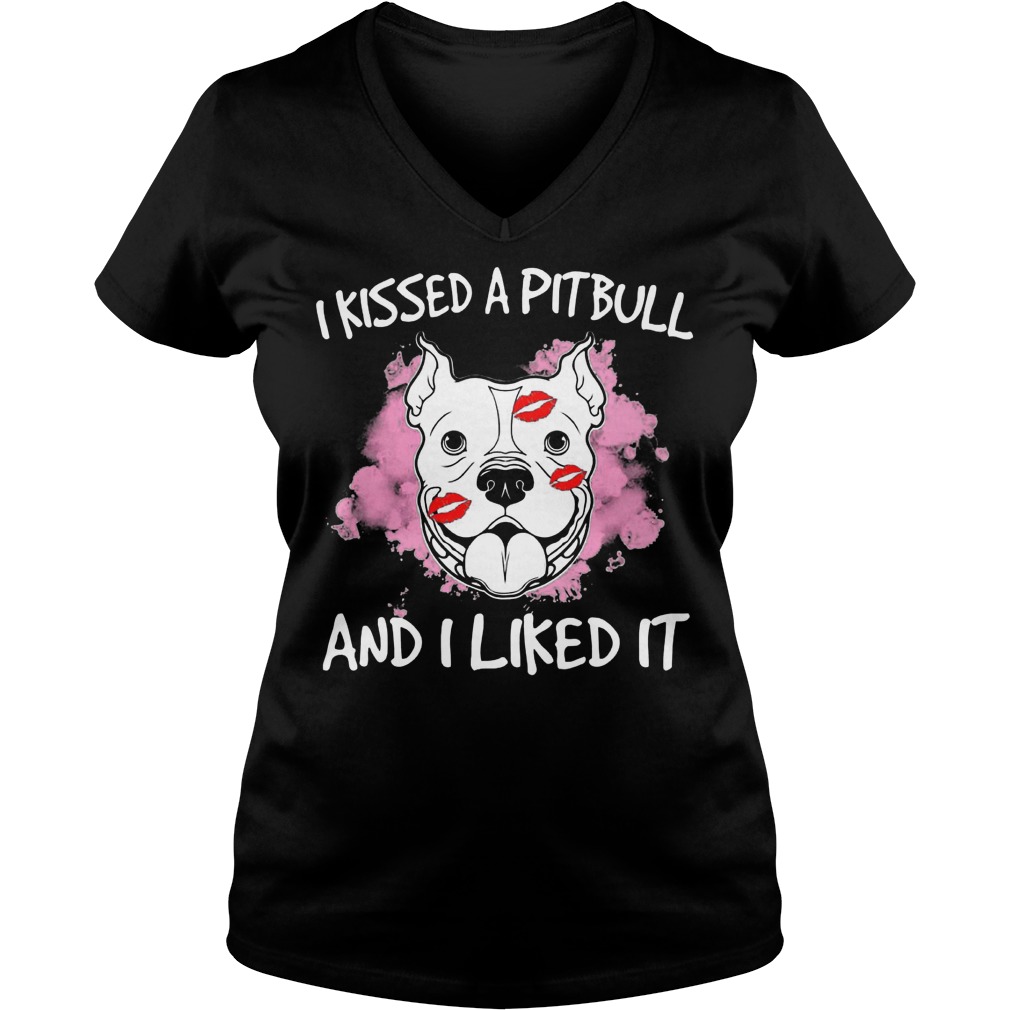 Kissed Pitbull Liked Ladies V Neck
