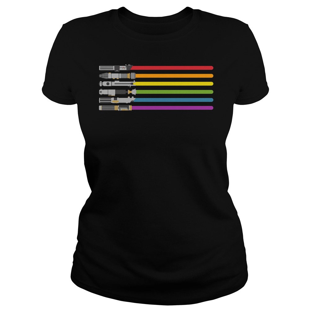 Lightsaber Rainbow Ladies Tee