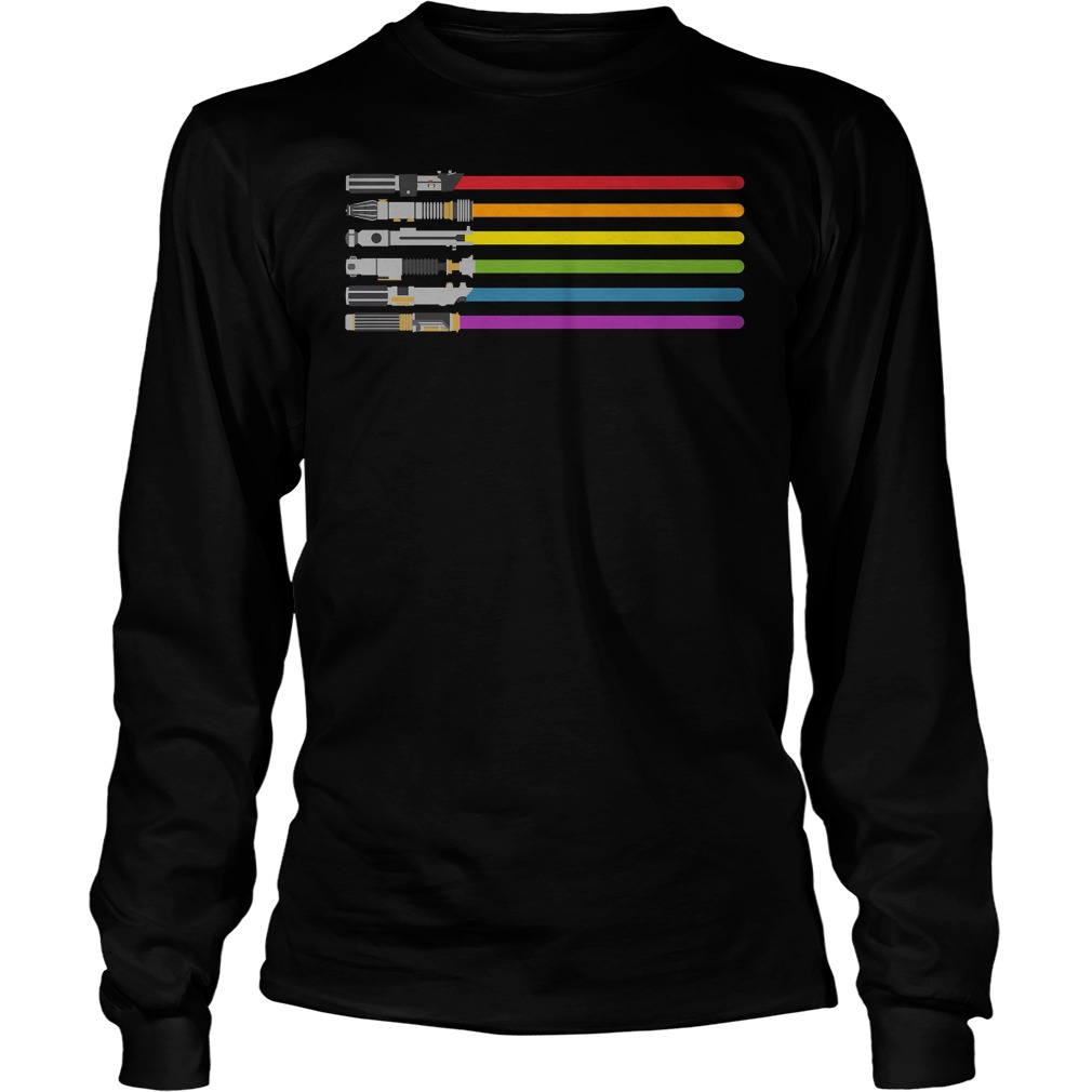 Lightsaber Rainbow Longsleeve Tee