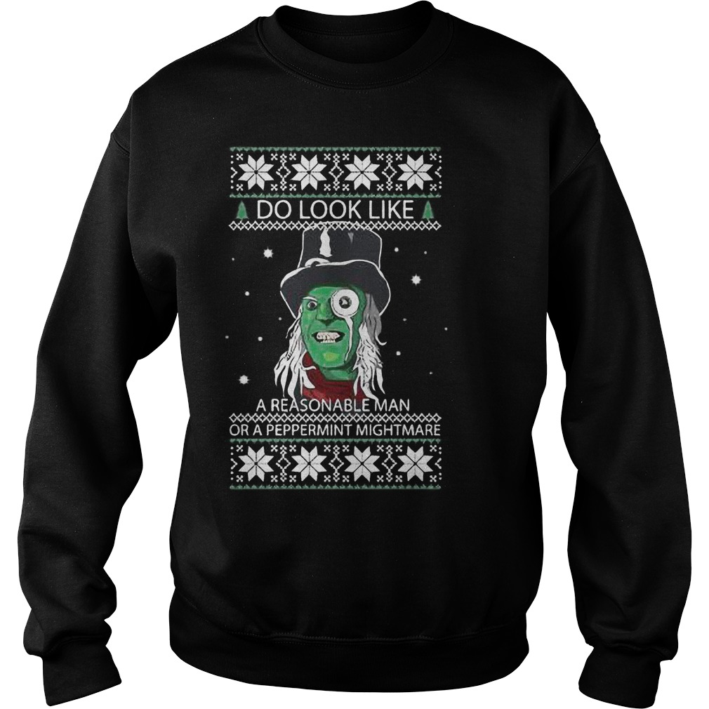 Look Like Reasonable Man Peppermint Mightmare Sweater