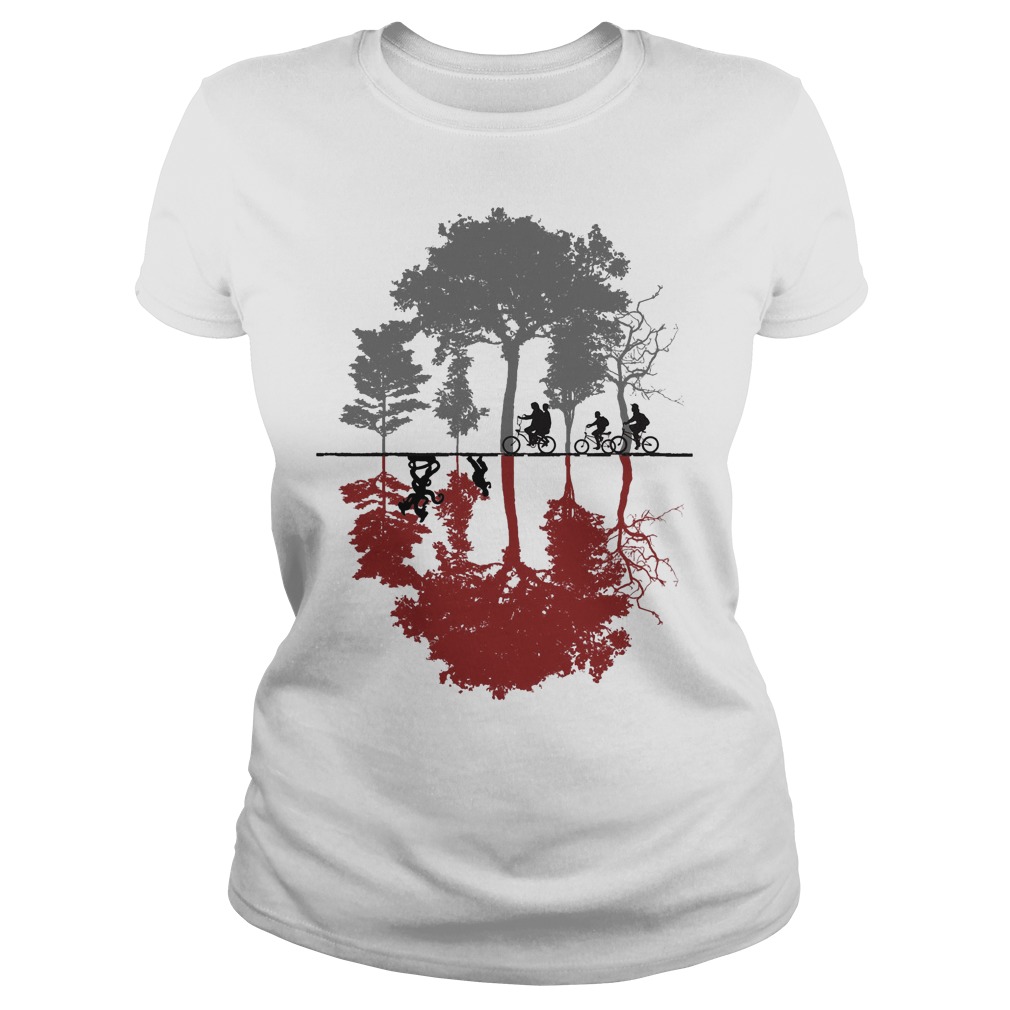 Looking Upside Stranger Things Ladies Tee