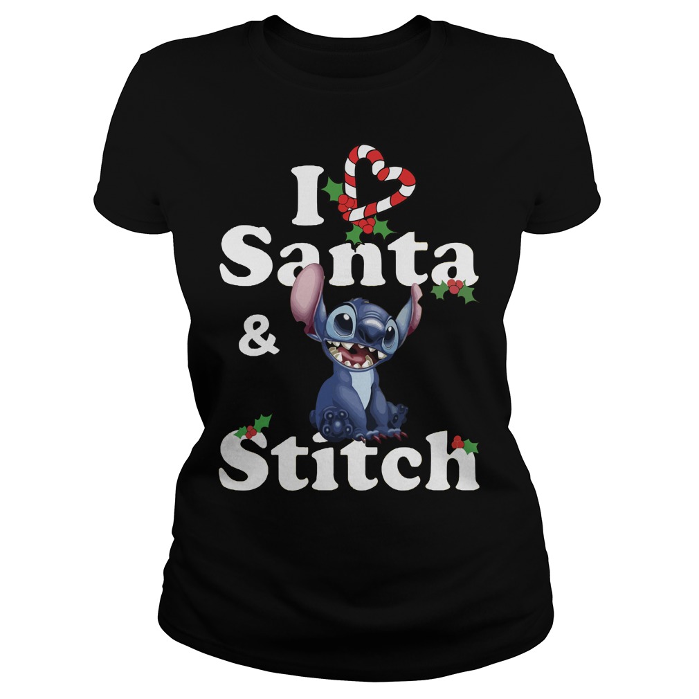 Love Santa Stitch Ladies Tee