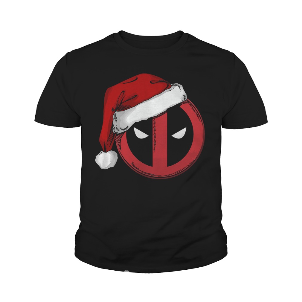 Marvel Deadpool Icon Santa Hat Christmas Youth Tee