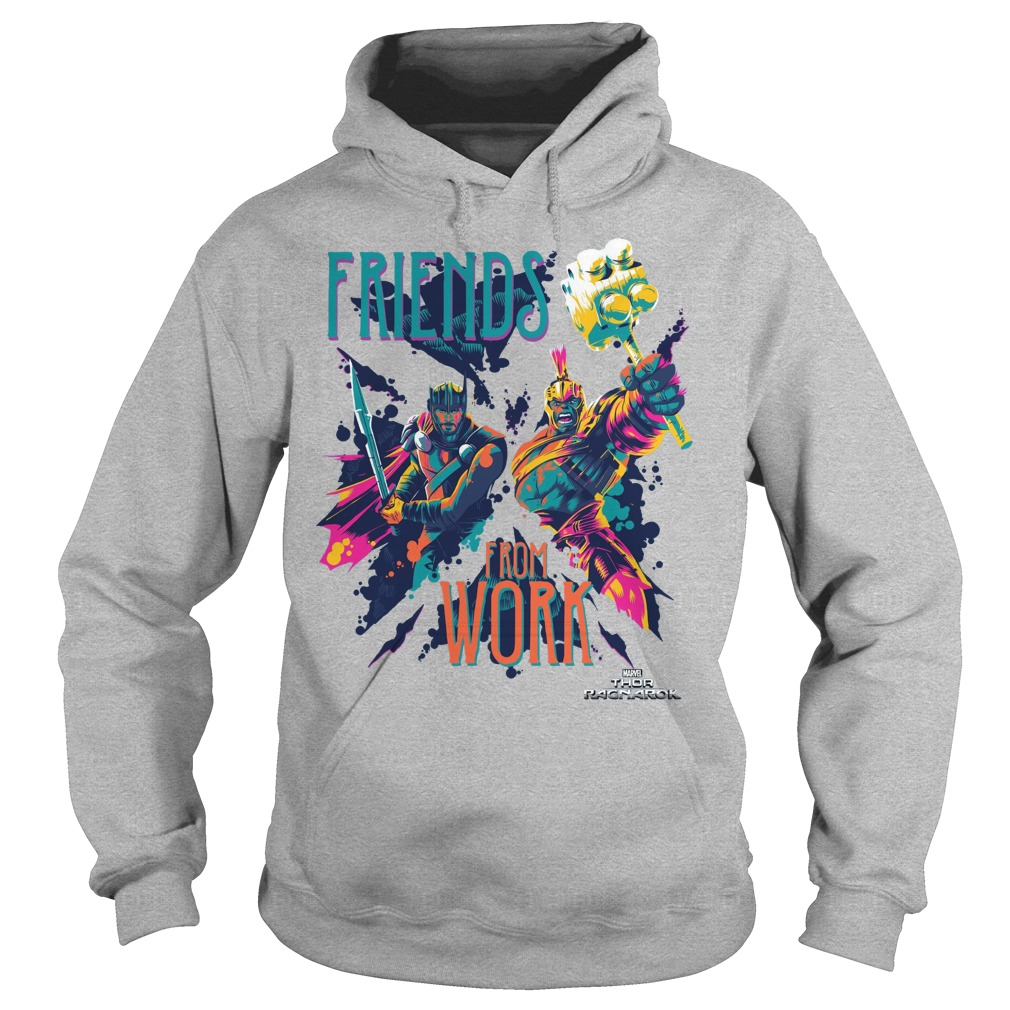 Marvel Thor Ragnarok Working Friends Neon Blast Hoodie