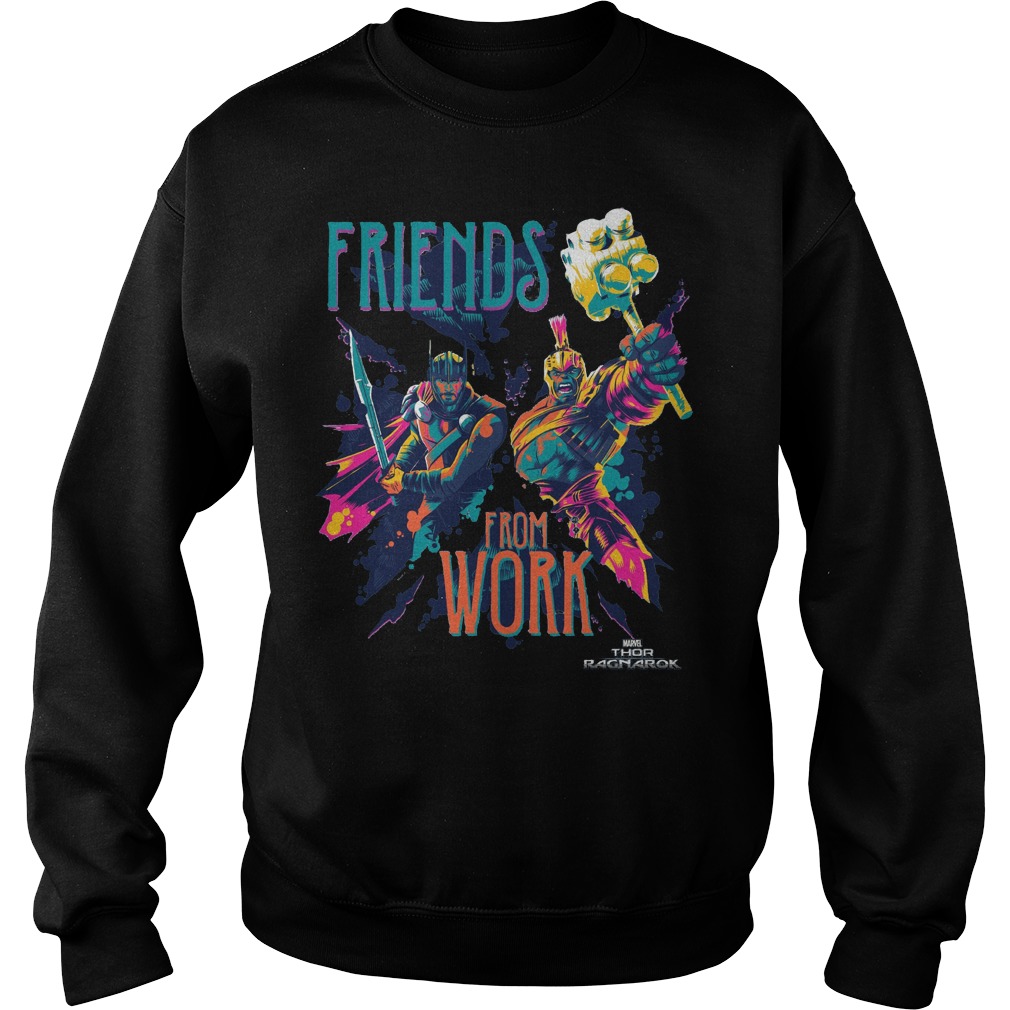 Marvel Thor Ragnarok Working Friends Neon Blast Sweatshirt