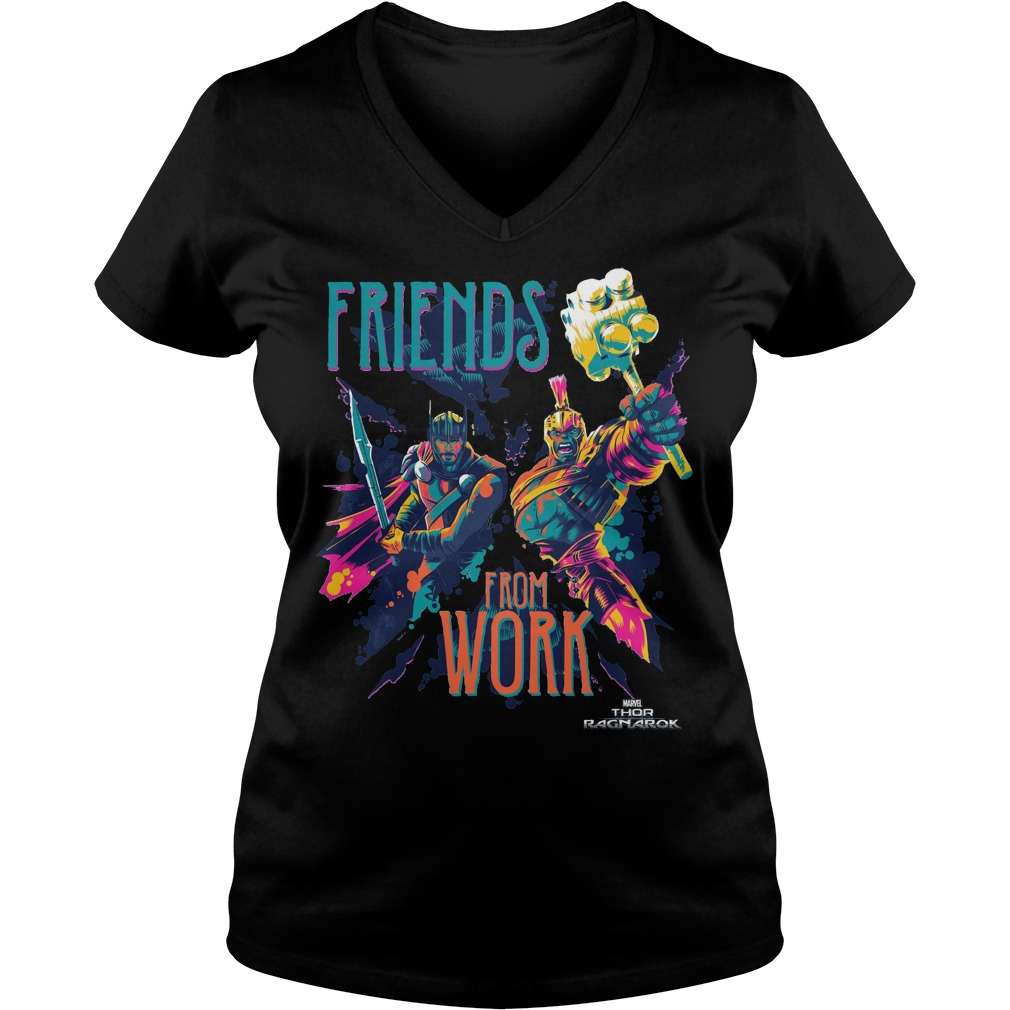 Marvel Thor Ragnarok Working Friends Neon Blast Vneck