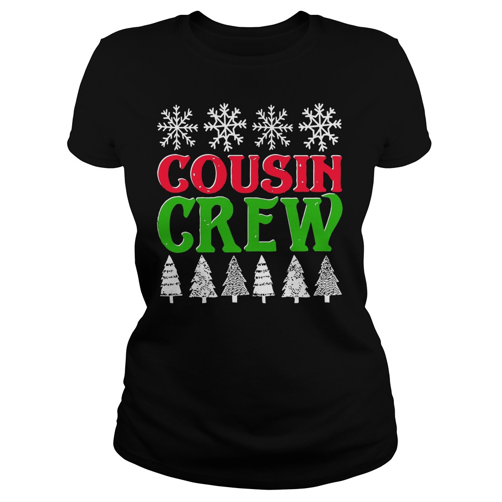 Matching Family Christmas Cousin Crew Ladies Tee