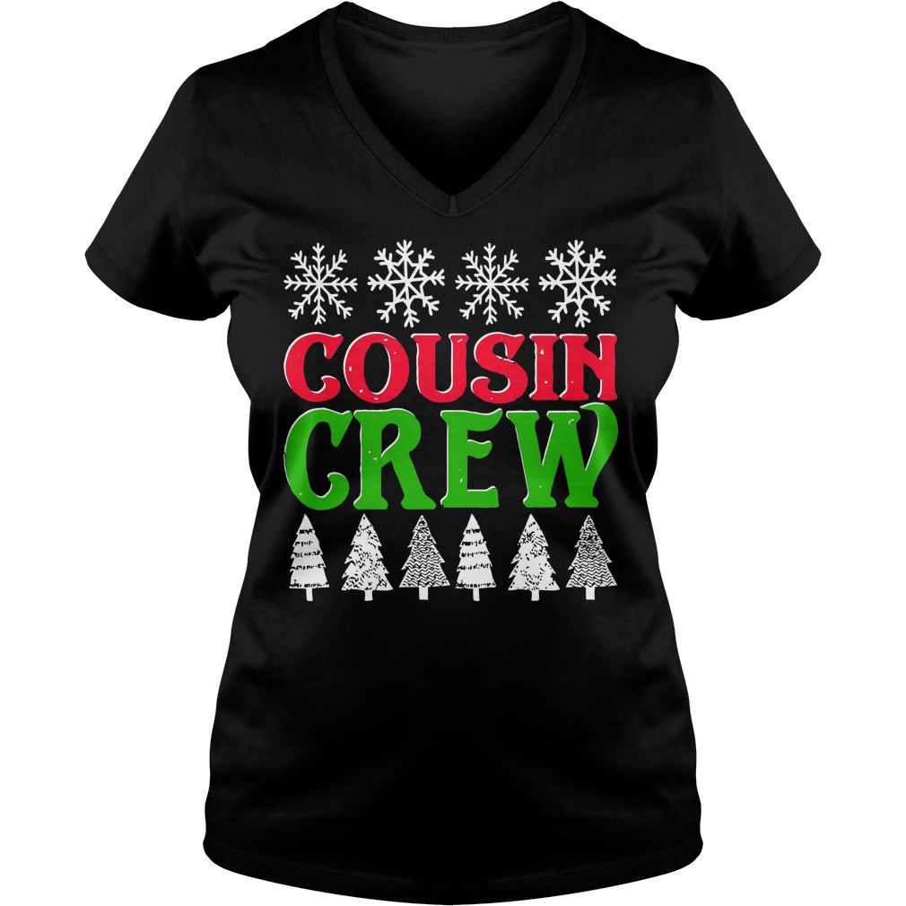Matching Family Christmas Cousin Crew Ladies V Neck