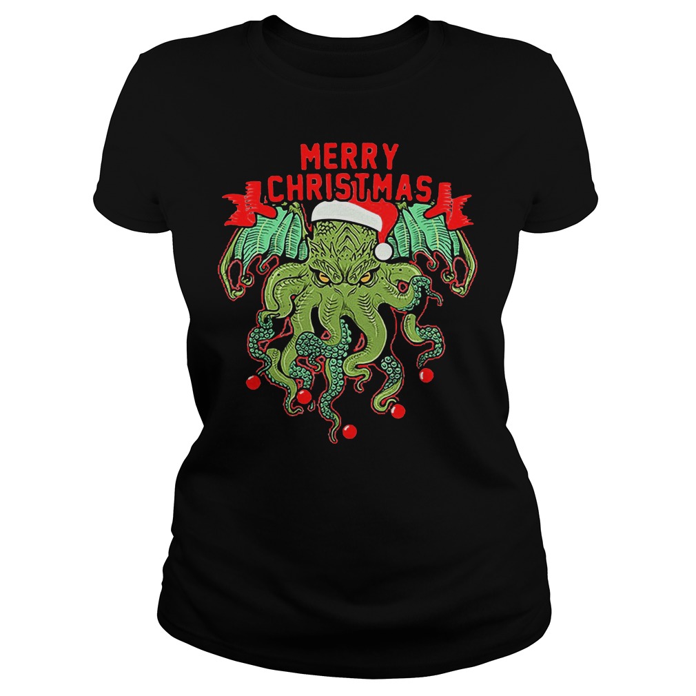 Merry Cthulhumas Ladies Tee