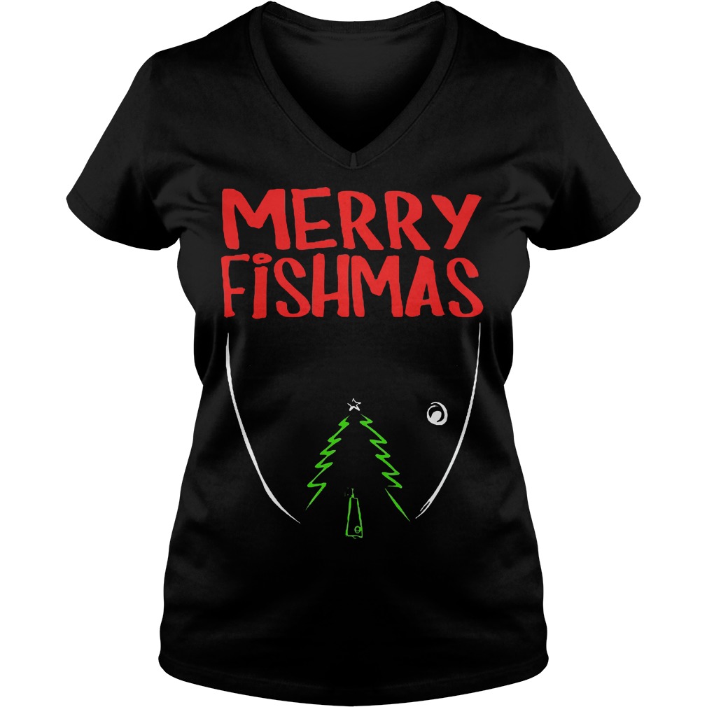 Merry Fishmas V Neck