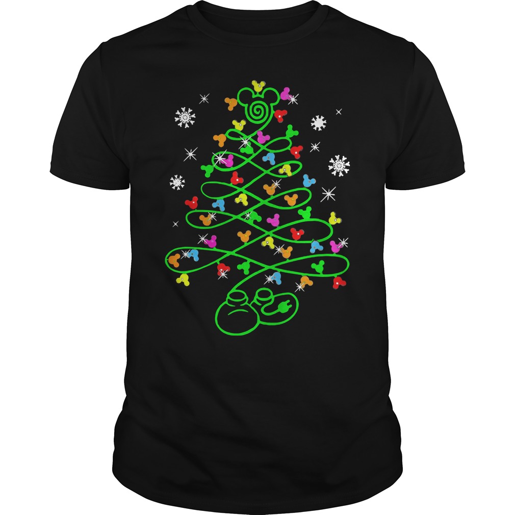 Mickey Mouse Christmas Tree Guys Tee