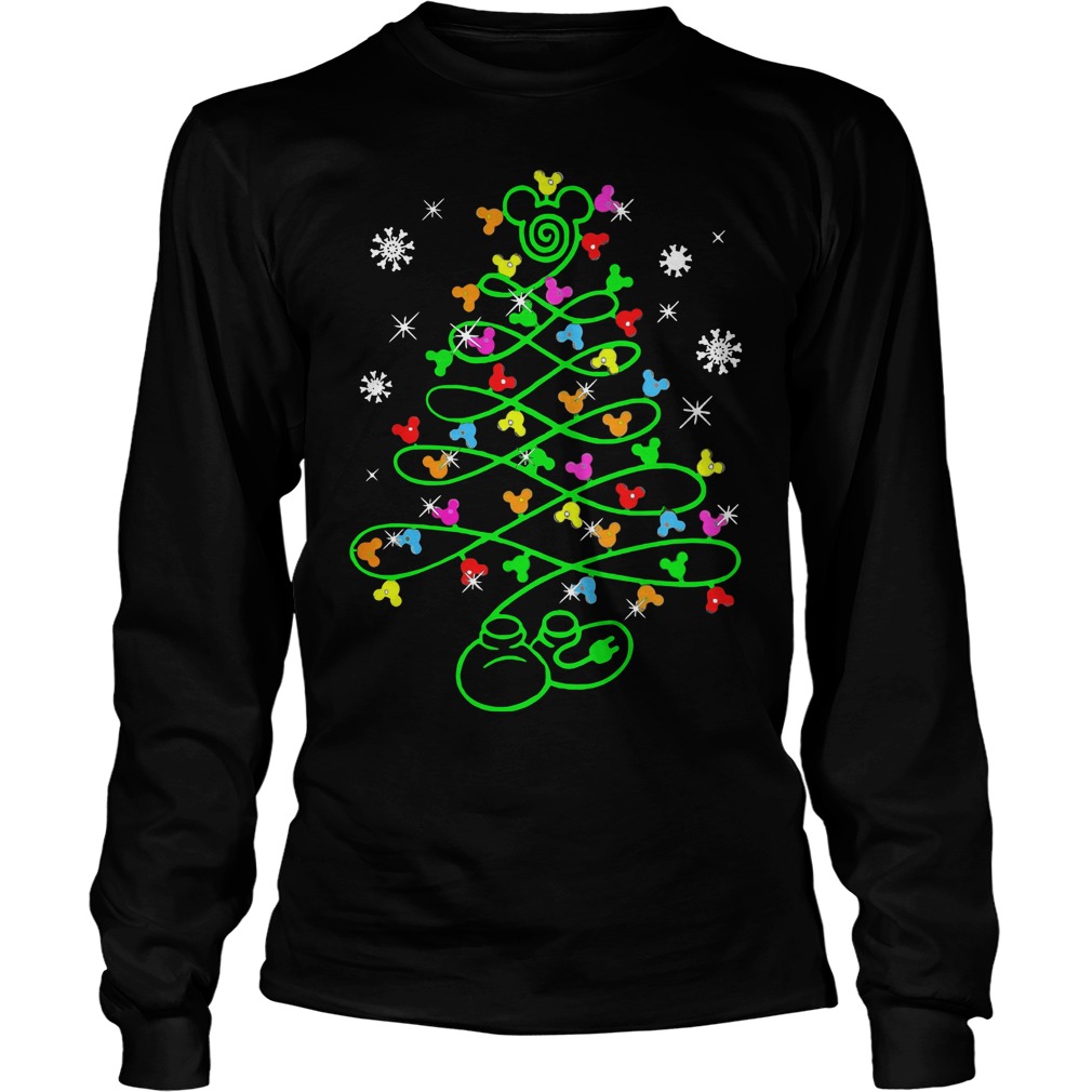 Mickey Mouse Christmas Tree Unisex Longsleeve Tee