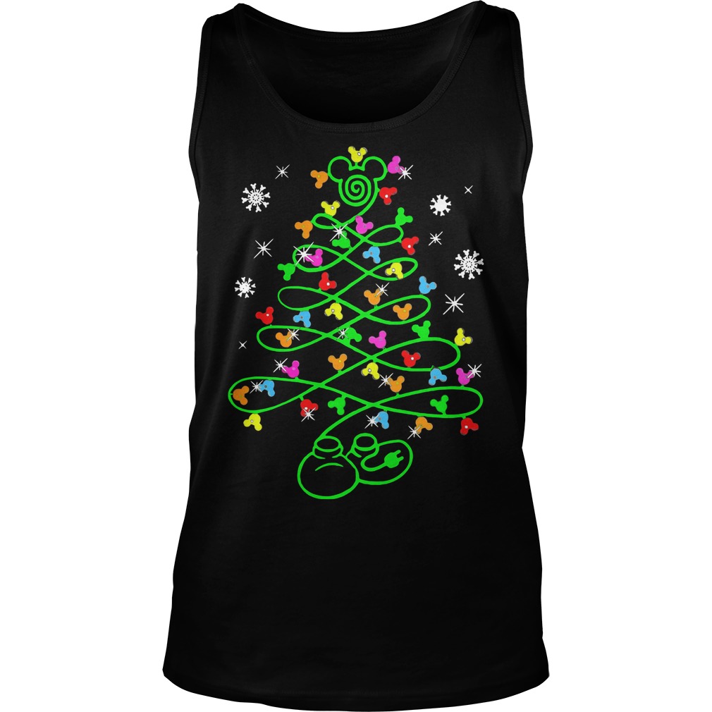 Mickey Mouse Christmas Tree Unisex Tank Top
