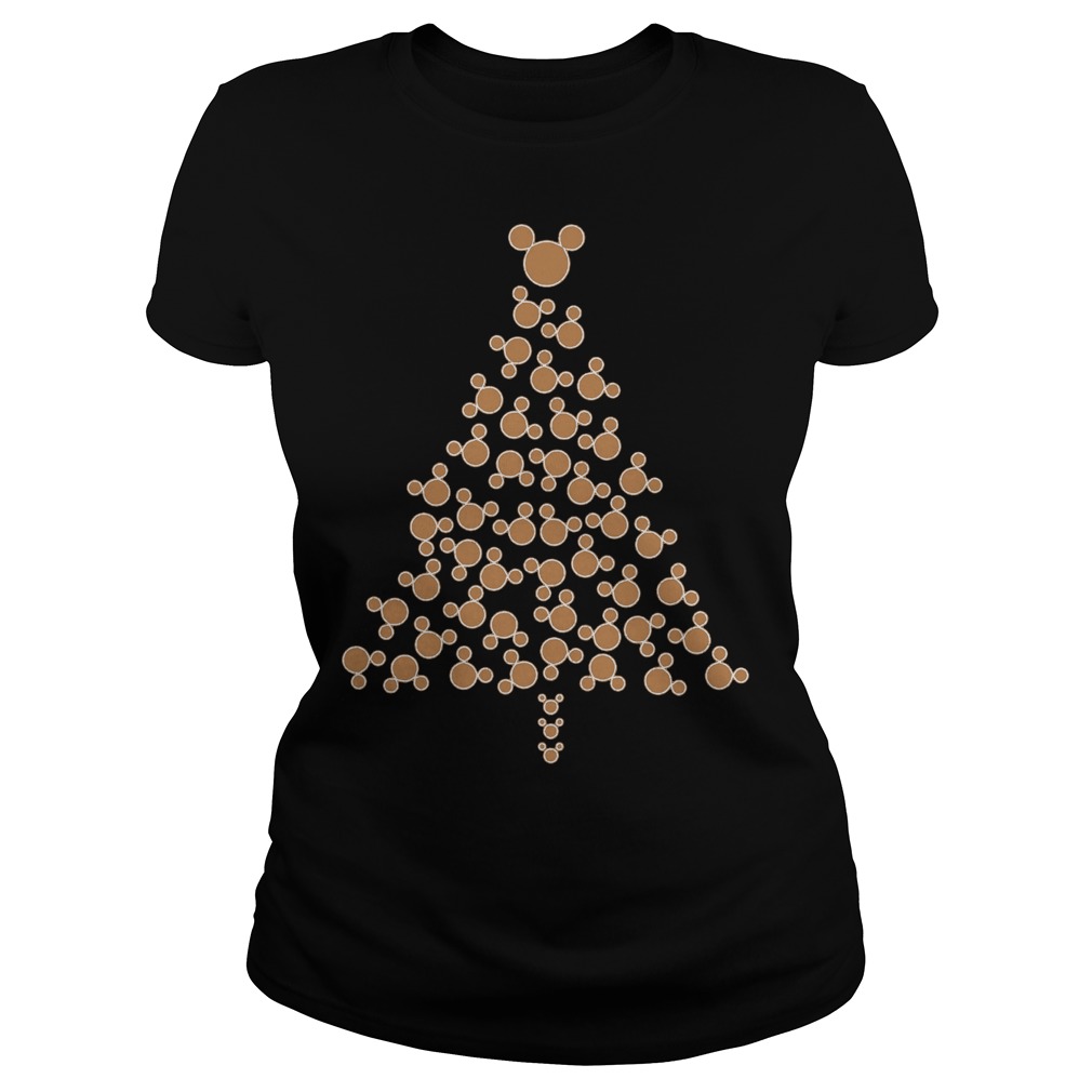 Mickey Mouse Dingerbread Tree Ladies Tee